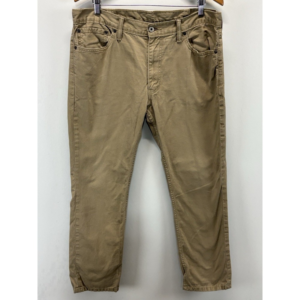 Levis Premium 511 Jeans Slim Straight Mens 38X30 Tan 5 Pockets Red Tab Stretch